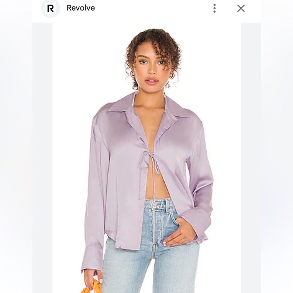 REVOLVE SONG OF STYLE TIE FRONT TOP lavender